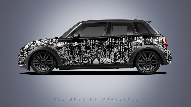 Mini Cooper F55 - Cartoon Totoro Design