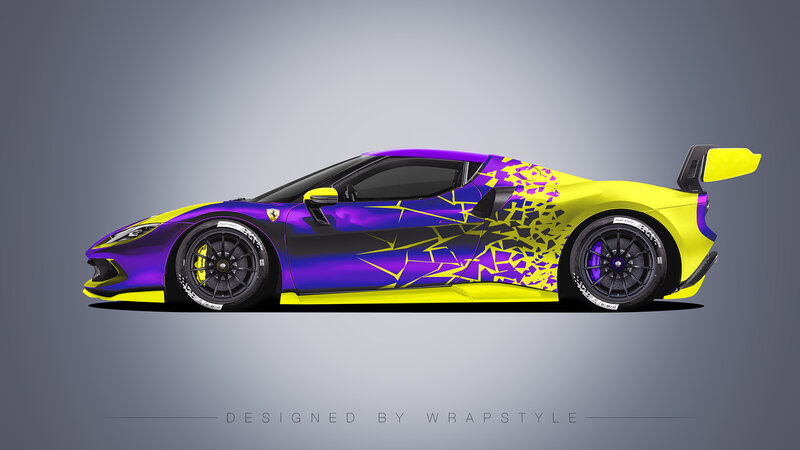 Ferrari 296 Challenge - Cracked Design